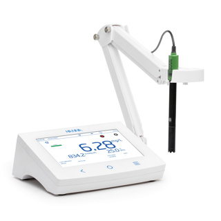 Medidor polarográfico avanzado de oxígeno disuelto de mesa, con adaptador de corriente, sin sonda