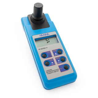 Medidor de turbidez c/registro  (ISO 7027) conexión a PC; intervalo  0.00 a 50.00 FTU/50 a 1000 FTU