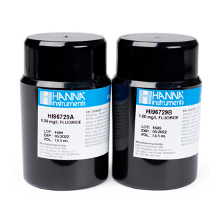 Estándares CAL Check de fluoruro intervalo bajo, 0.0 y 1.00 ppm