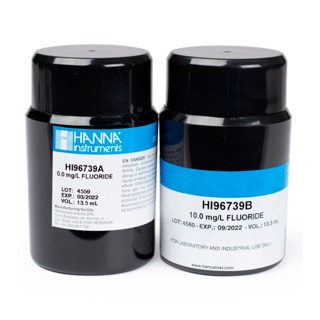 Estándares CAL Check de fluoruro intervalo alto, 0.0 y 10.0 ppm