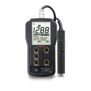 Medidor de CE de intervalos múltiples con sonda HI76302W, intervalo: 0.0 a 199.9 mS/cm c/ATC